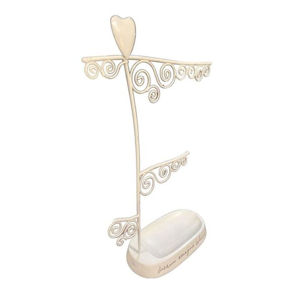 Sandra Magsamen Jewelry Hanging Rack Display Stand "Dream Imagine Believe" White - Picture 2 of 3